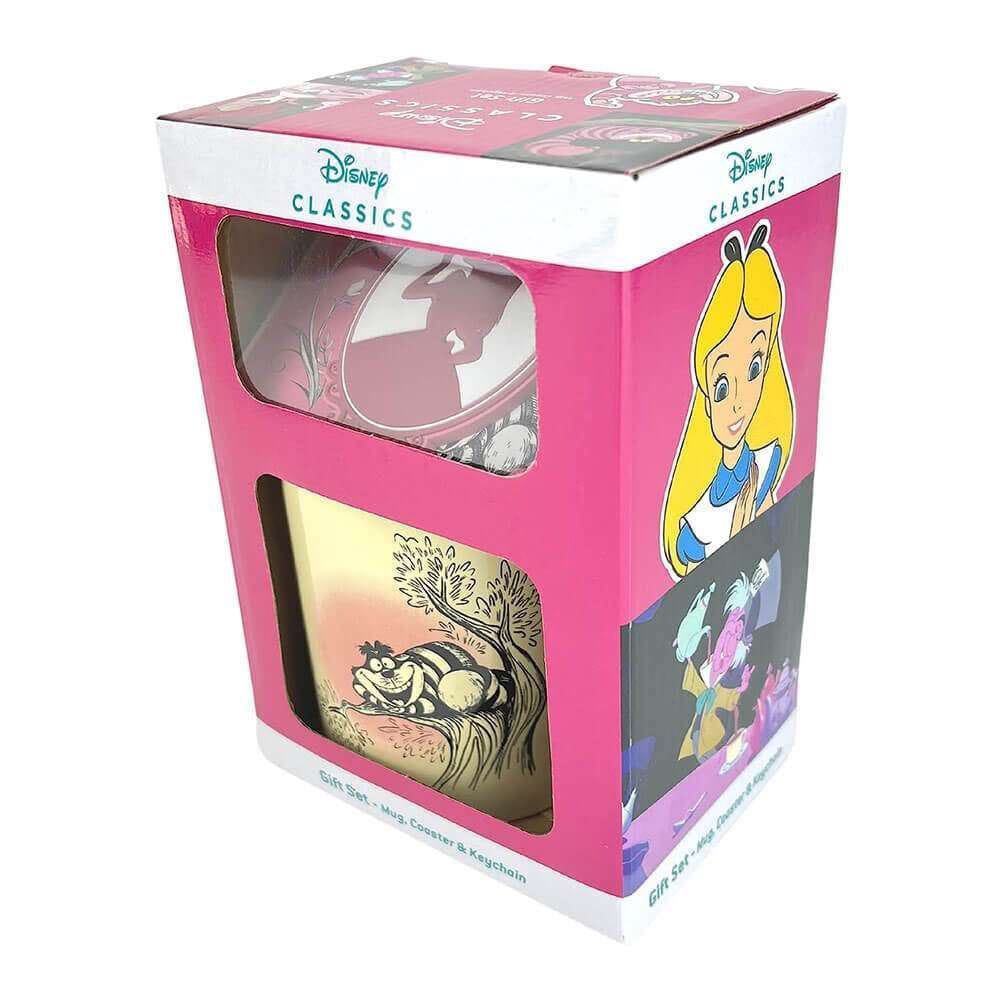 Disney set mug, sous-verre et porte-clés Alice in Wonderland Vintage