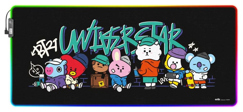 BT21 LED XXL Tapis de Souris 90 x 40 cm