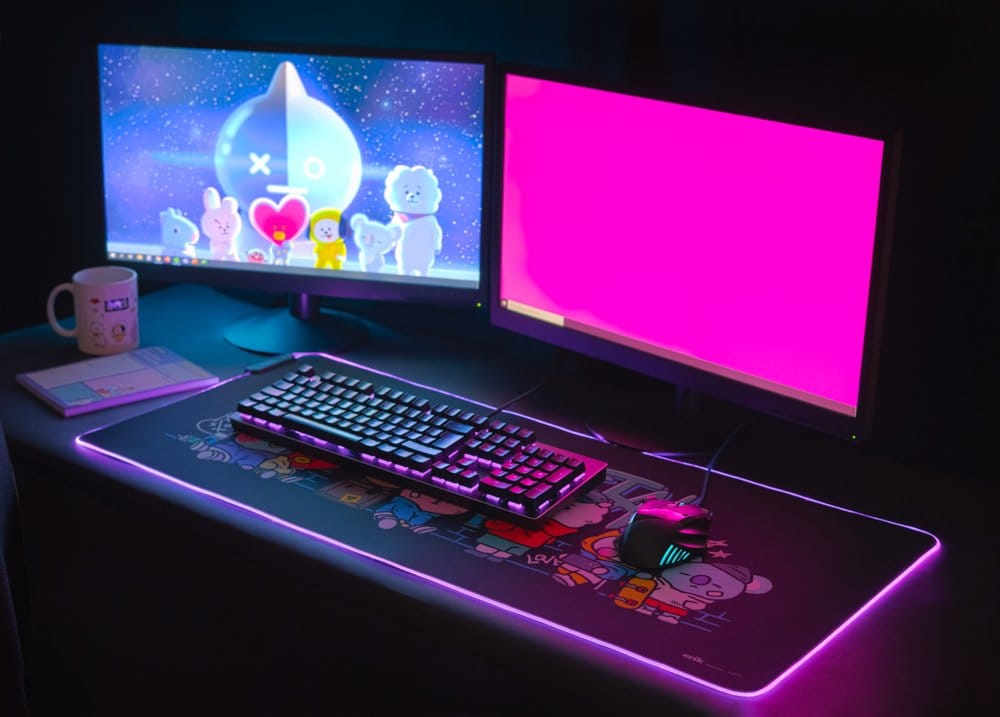 BT21 LED XXL Tapis de Souris 90 x 40 cm