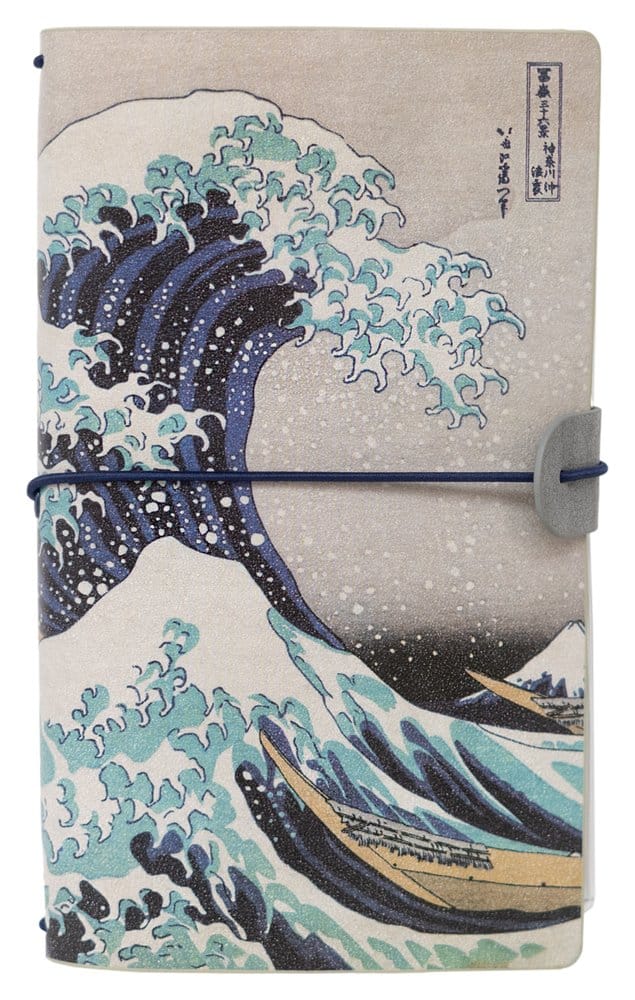 Hokusai carnet de voyage La Grande Vague de Kanagawa 20 cm