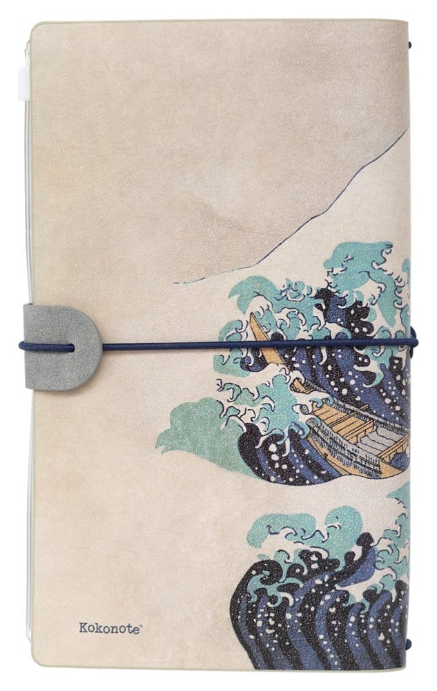 Hokusai carnet de voyage La Grande Vague de Kanagawa 20 cm