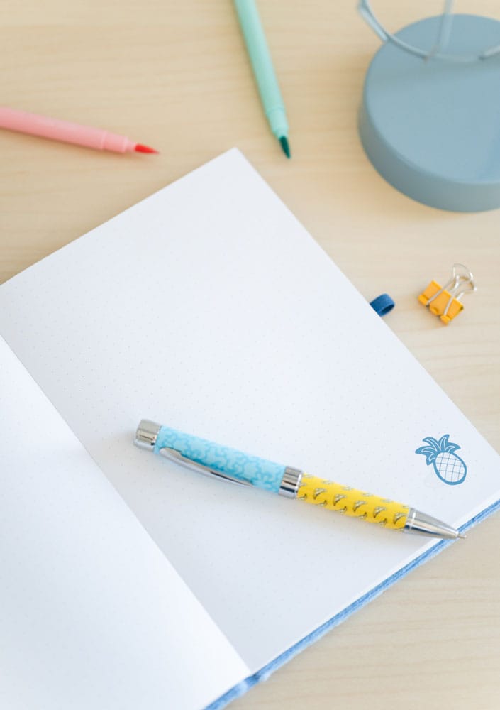 Stitch carnet de notes peluche A5 Premium avec un stylo Tropical