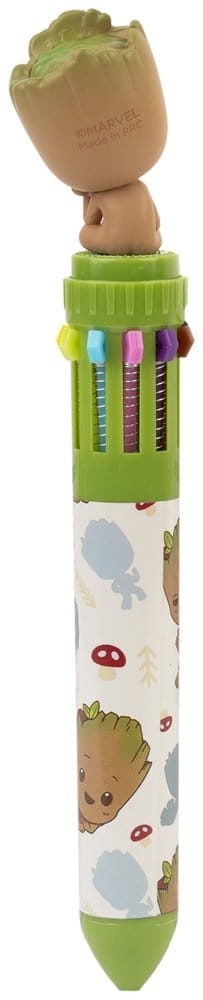 Marvel stylo à bille 10 couleurs 3D Groot
