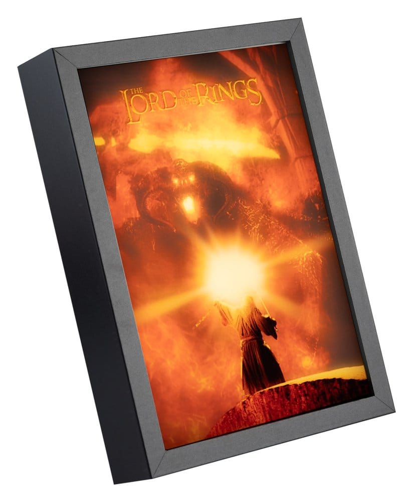 Le Seigneur des Anneaux panneau LED encadré 28 x 20 cm