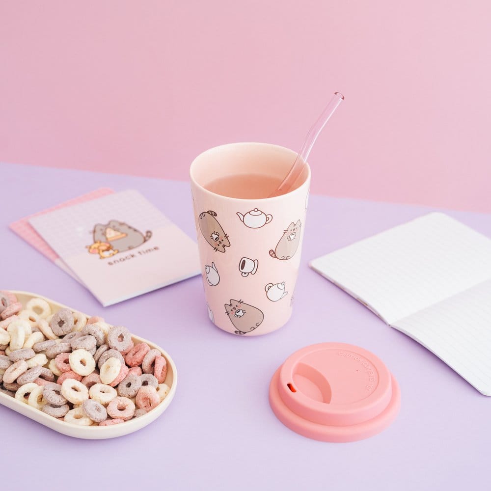 Pusheen mug en céramique avec couvercle 400 ml
