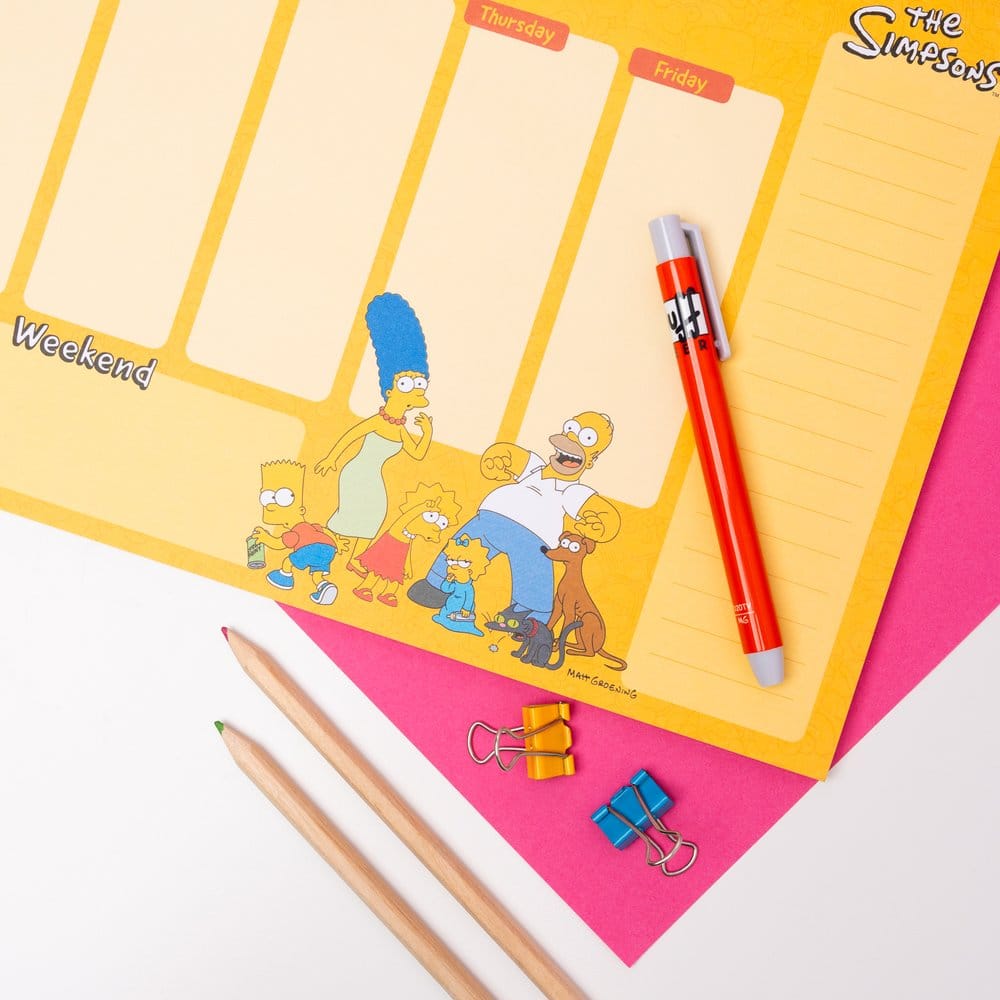 Les Simpson planificateur hebdomadaire A4