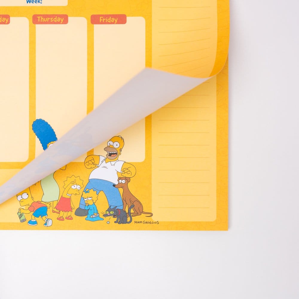 Les Simpson planificateur hebdomadaire A4