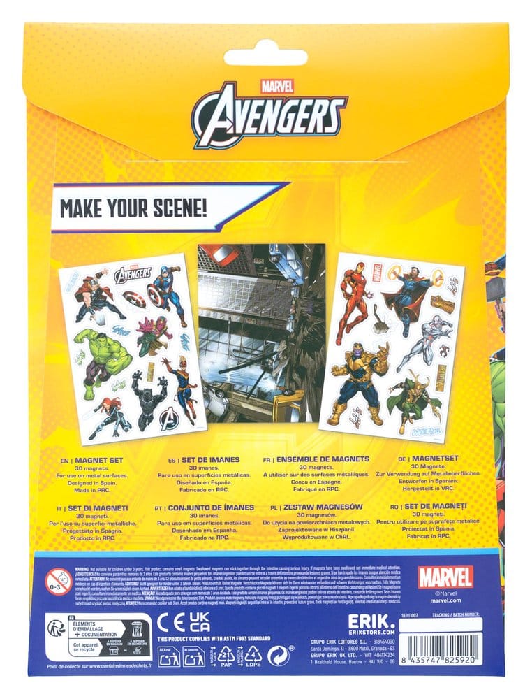 Marvel set d'aimants découpés Avengers