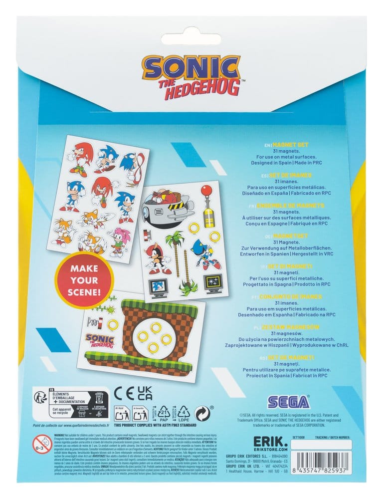 Sonic set d'aimants découpés