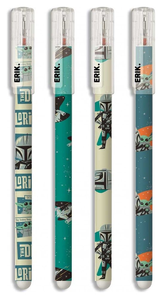 Star Wars: The Mandalorian Stylos effaçables Set (4)