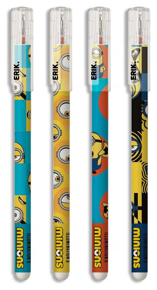Minions stylos effaçables Set de 4