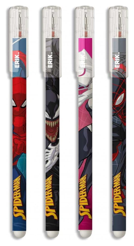 Spider-Man stylo effaçable Set de 4