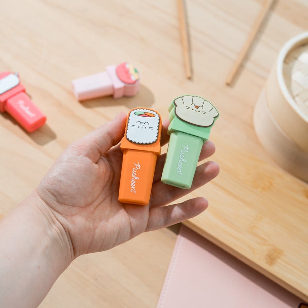 Pusheen Surligneurs avec Topper Sushi Roll Set de 4