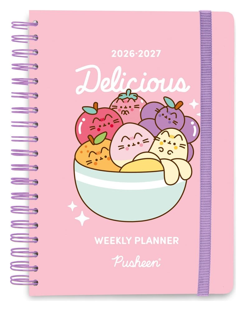 Pusheen agenda scolaire hebdomadaire 2026/2027 Fruits A5