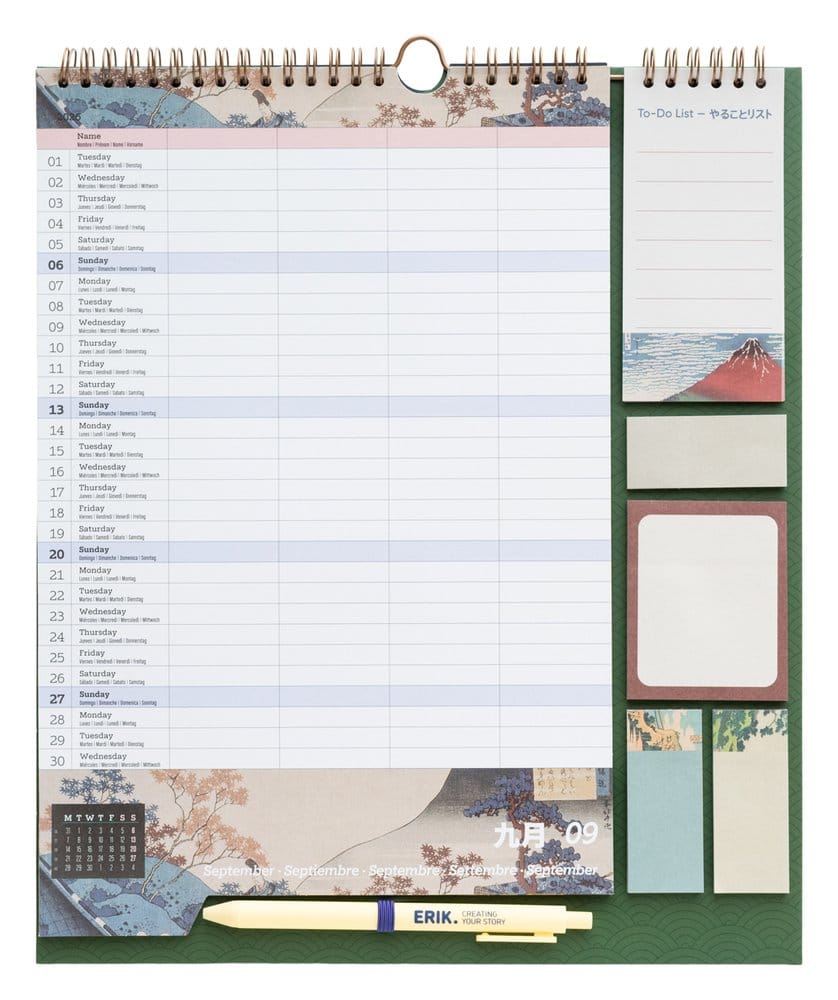 Hokusai agenda 2026/27 30 x 34 cm