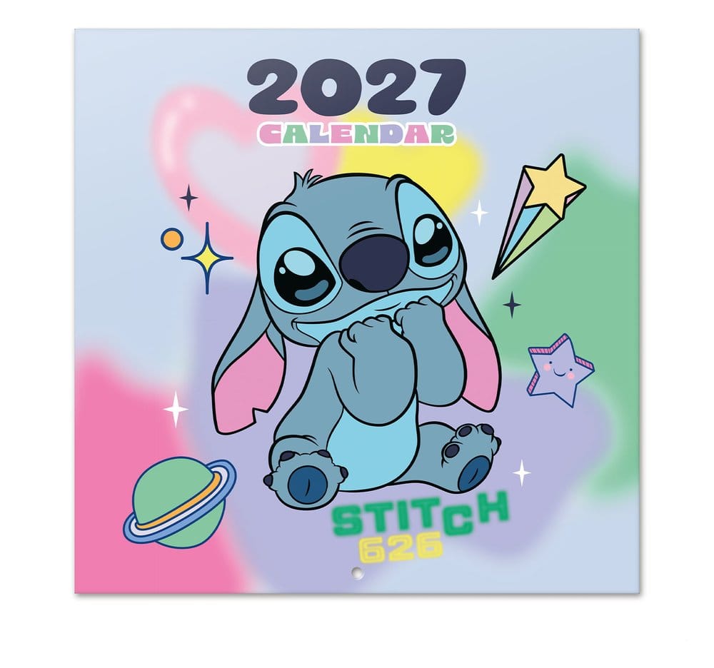 Disney Stitch calendrier mural 2027 30 x 30 cm