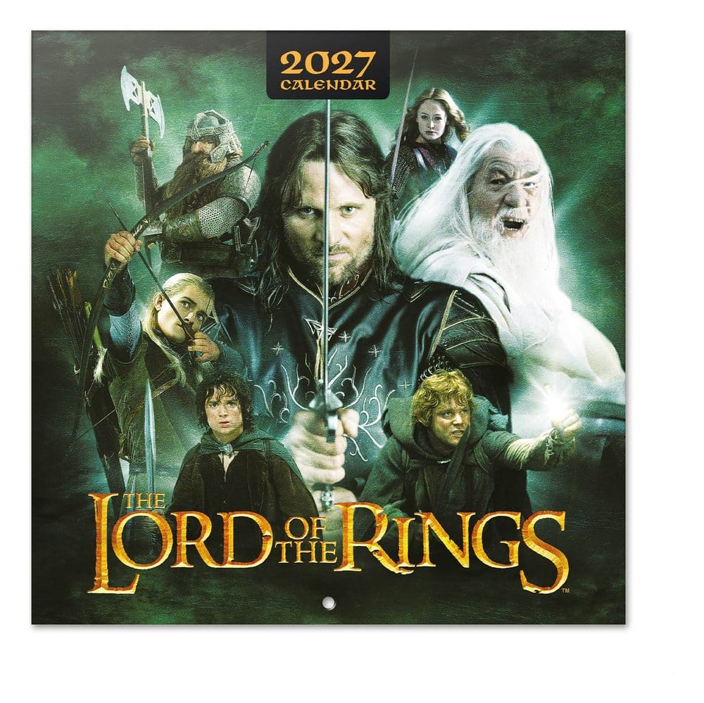 Le Seigneur des anneaux Calendrier mural 2027 30 x 30 cm