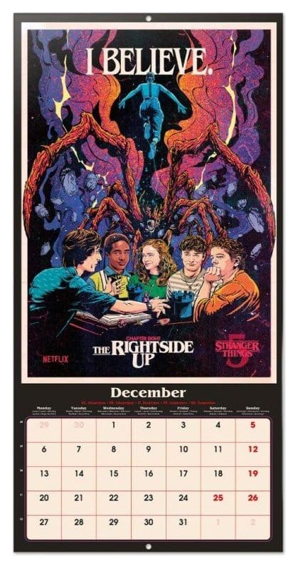 Stranger Things Calendrier mural 2027 30 x 30 cm