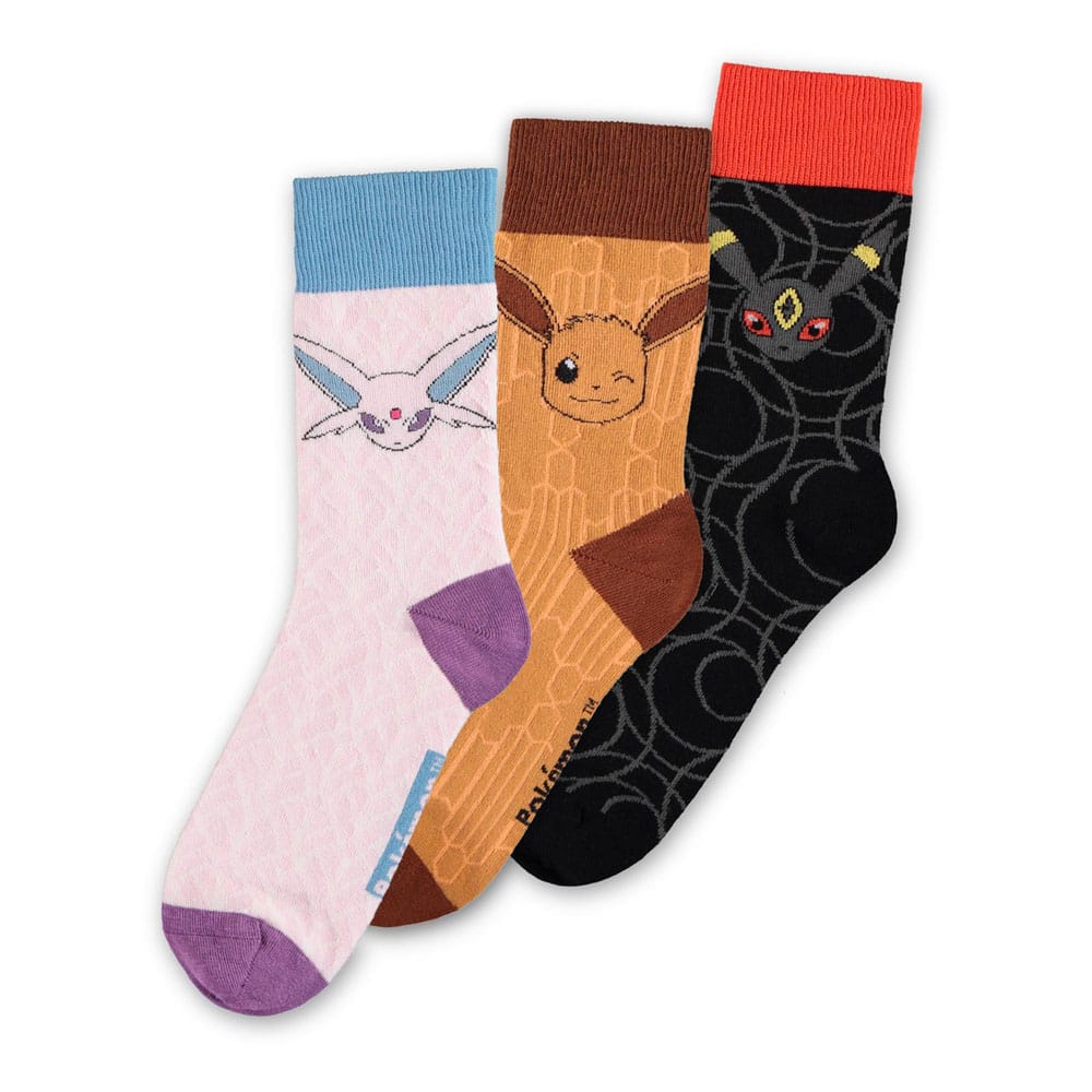 Pokémon pack 3 chaussettes Évoli Evolution 2.0 39-42