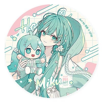 Character Vocal Series 01: Hatsune Miku Miku Hug Series Badge: Flower Ver. 8 cm Umkarton (10)