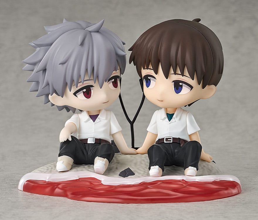 Rebuild of Evangelion figurine Chibi Shinji Ikari & Kaworu Nagisa 8 cm