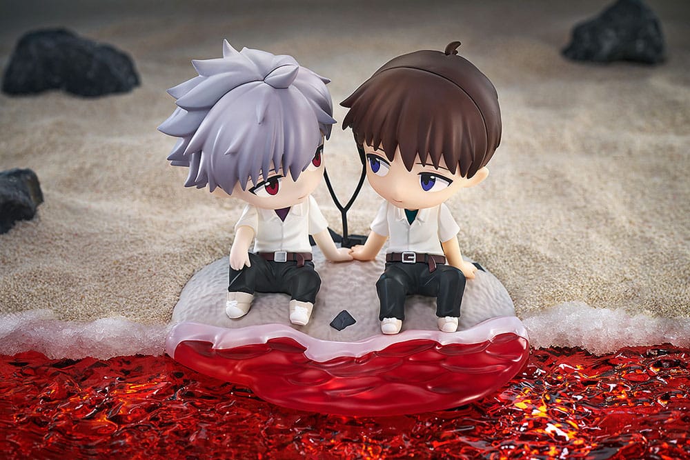 Rebuild of Evangelion figurine Chibi Shinji Ikari & Kaworu Nagisa 8 cm