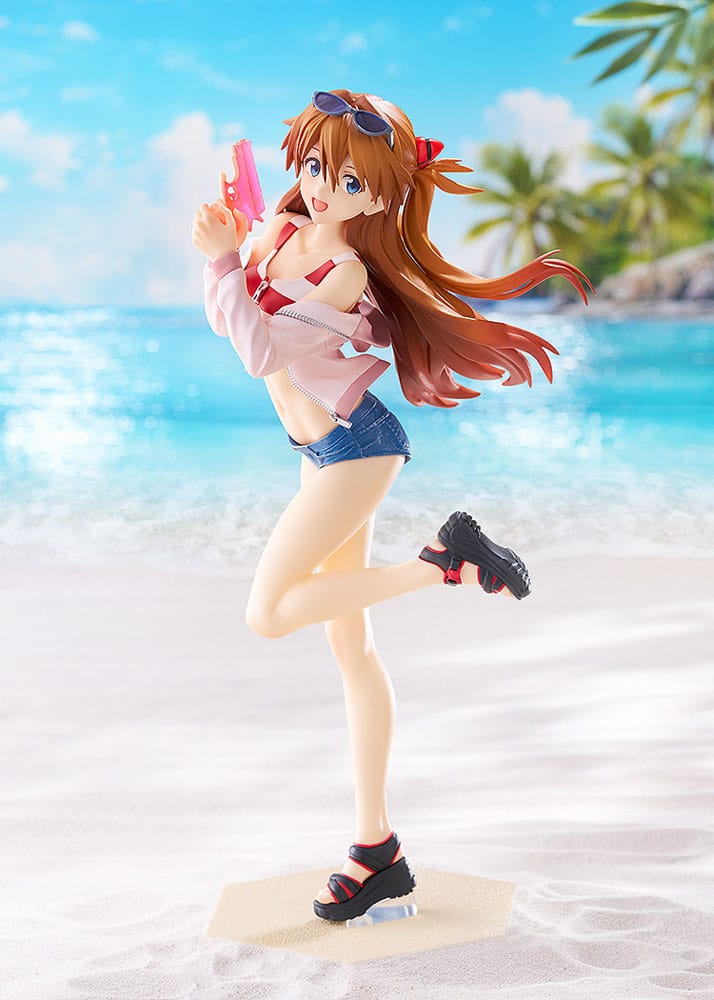 Rebuild of Evangelion statuette PVC Pop Up Parade L Beach Queens: Asuka Shikinami Langley 22 cm