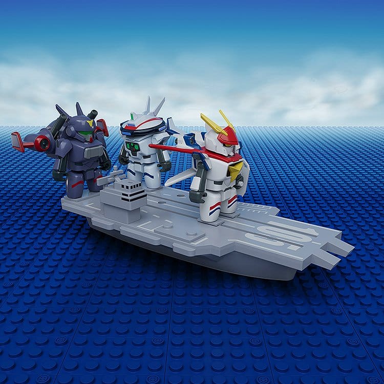 Metal Armor Dragonar Brickroid figurine Dragonar-1 (Opening Ver.) & Carrier Set 5 cm