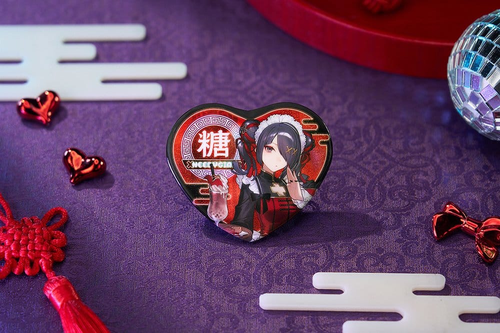 Needy Streamer Overload Needy Streamer Chinese Restaurant Series Heart-Shaped badge Ame