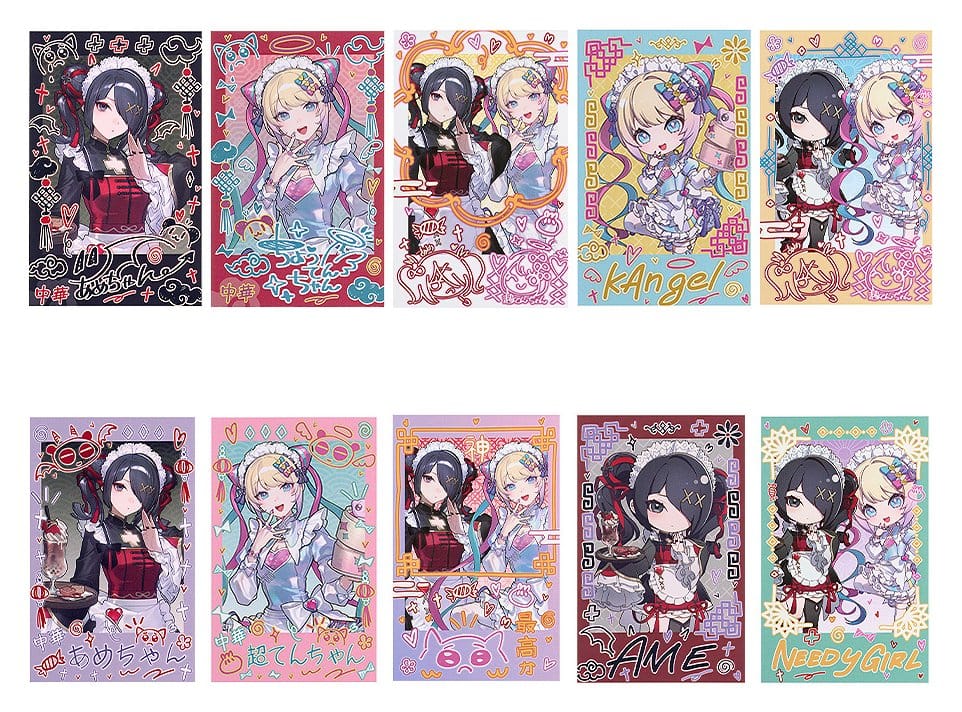 Needy Streamer Overload Needy Streamer Chinese Restaurant Series Trading Cards Collectible Instant Photo-Style 5 x 9 cm Blind Box Assortment (10)