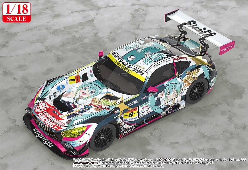 Hatsune Miku GT Project véhicule 1/18 Good Smile Hatsune Miku AMG 2018 Final Race Ver. 26 cm