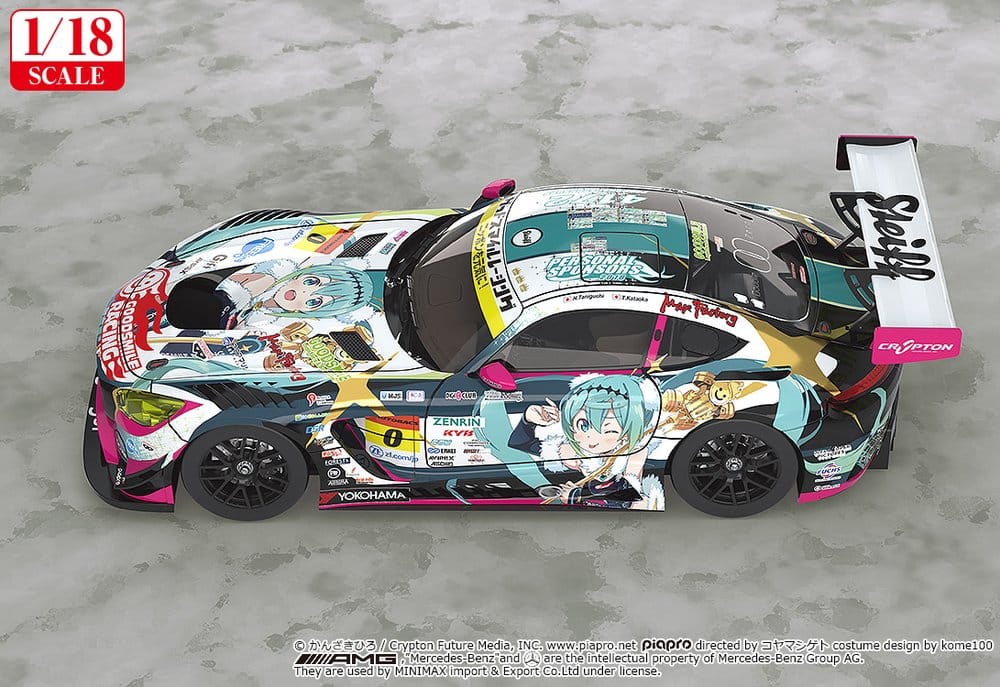 Hatsune Miku GT Project véhicule 1/18 Good Smile Hatsune Miku AMG 2018 Final Race Ver. 26 cm