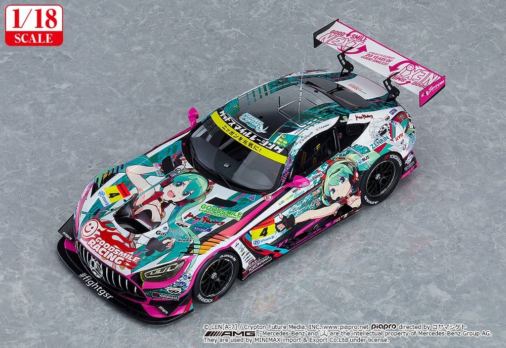Hatsune Miku GT Project véhicule 1/18 Good Smile Hatsune Miku AMG 2020 SUPER GT Okayama Test Ver. 26 cm
