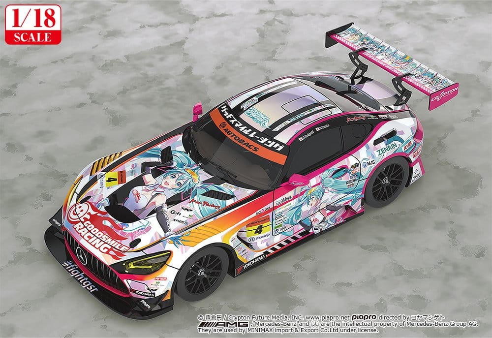 Hatsune Miku GT Project véhicule 1/18 Good Smile Hatsune Miku AMG 2021 SUPER GT 100th Race Commemorative Ver. 26 cm