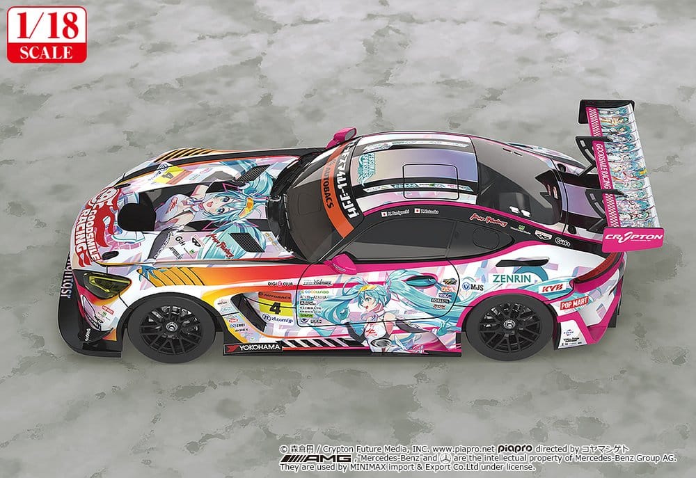Hatsune Miku GT Project véhicule 1/18 Good Smile Hatsune Miku AMG 2021 SUPER GT 100th Race Commemorative Ver. 26 cm