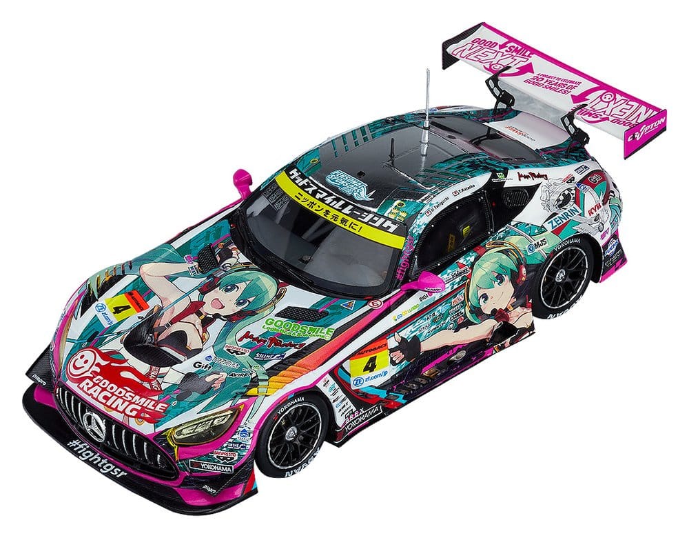 Hatsune Miku GT Project véhicule 1/43 Good Smile Hatsune Miku AMG 2020 SUPER GT Okayama Test Ver. 11 cm