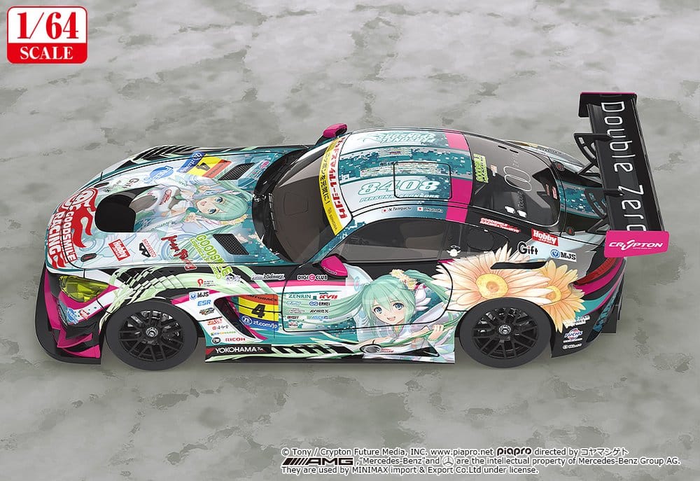 Hatsune Miku GT Project véhicule 1/64 Good Smile Hatsune Miku AMG 2017 Super GT Ver. 7 cm