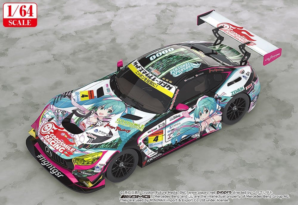 Hatsune Miku GT Project véhicule 1/64 Good Smile Hatsune Miku AMG 2019 SUPER GT Ver. 7 cm