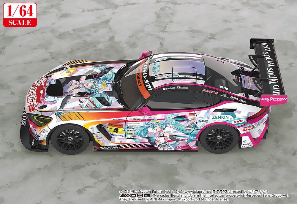Hatsune Miku GT Project véhicule 1/64 Hatsune Miku AMG 2021 SUPER GT Round 5 Ver. 7 cm