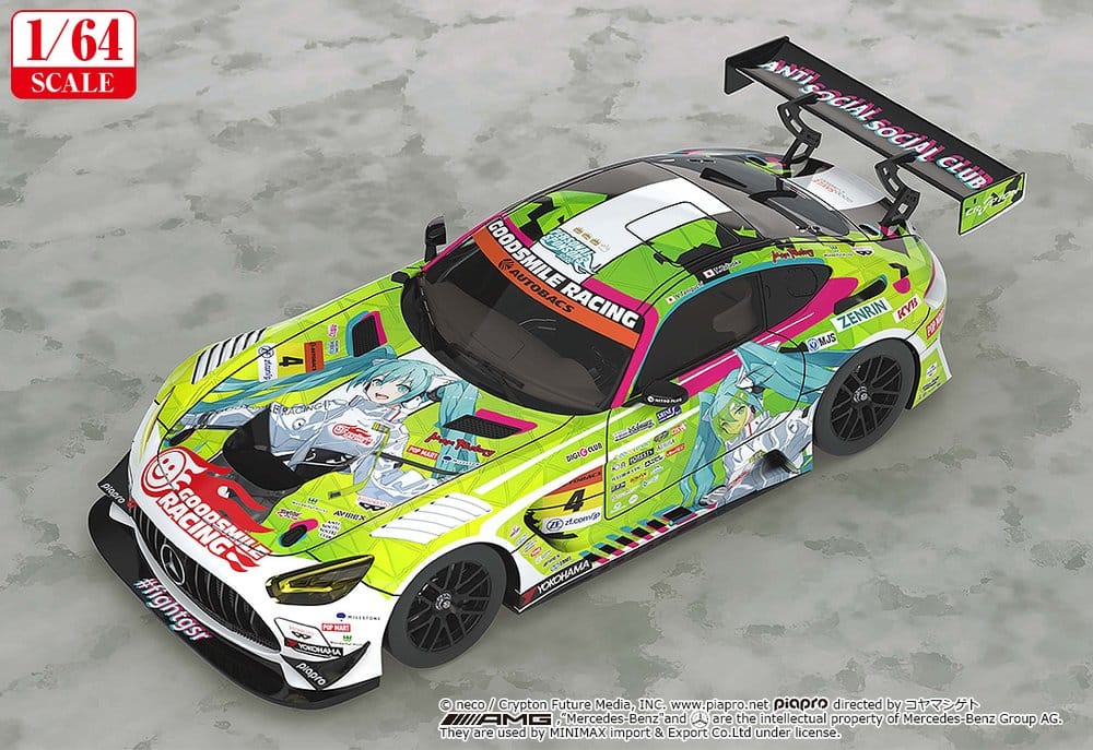 Hatsune Miku GT Project véhicule 1/64 Hatsune Miku AMG 2022 Season Opening Ver. 7 cm