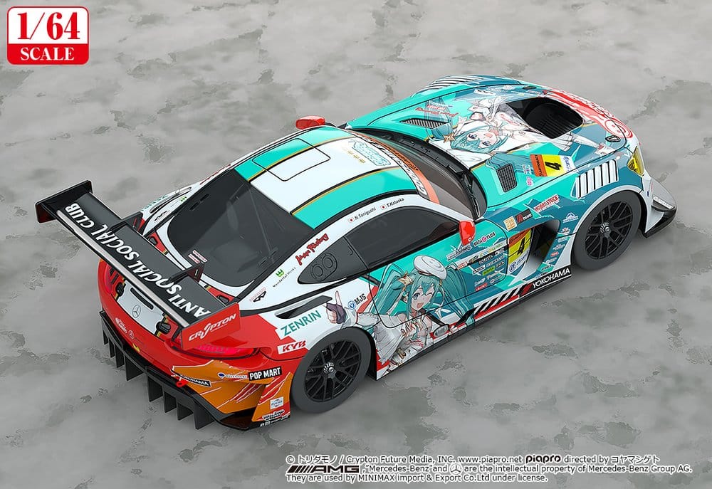Hatsune Miku GT Project véhicule 1/64 AMG 2023 Season Opening Ver. 7 cm