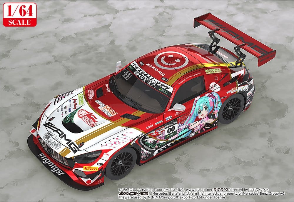 Hatsune Miku GT Project véhicule 1/64 Mercedes-AMG Team Good Smile 2019 Suzuka 10 Hours Ver. 7 cm