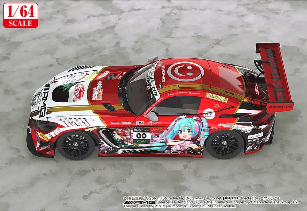 Hatsune Miku GT Project véhicule 1/64 Mercedes-AMG Team Good Smile 2019 Suzuka 10 Hours Ver. 7 cm