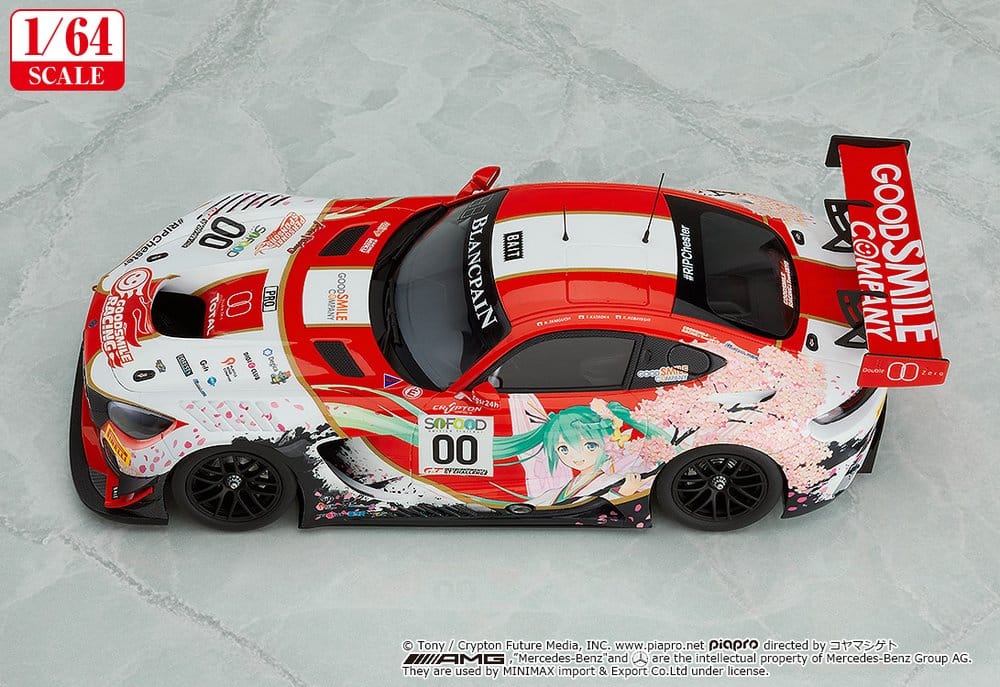 Hatsune Miku GT Project véhicule 1/64 AMG 2017 SPA24H Ver. 7 cm