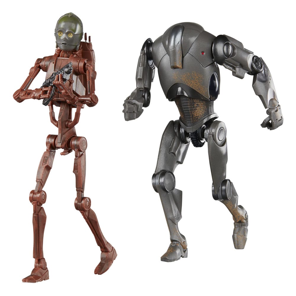 Star Wars Episode II Black Series pack 2 figurines C-3PO (B1 Battle Droid Body) & Super Battle Droid 15 cm