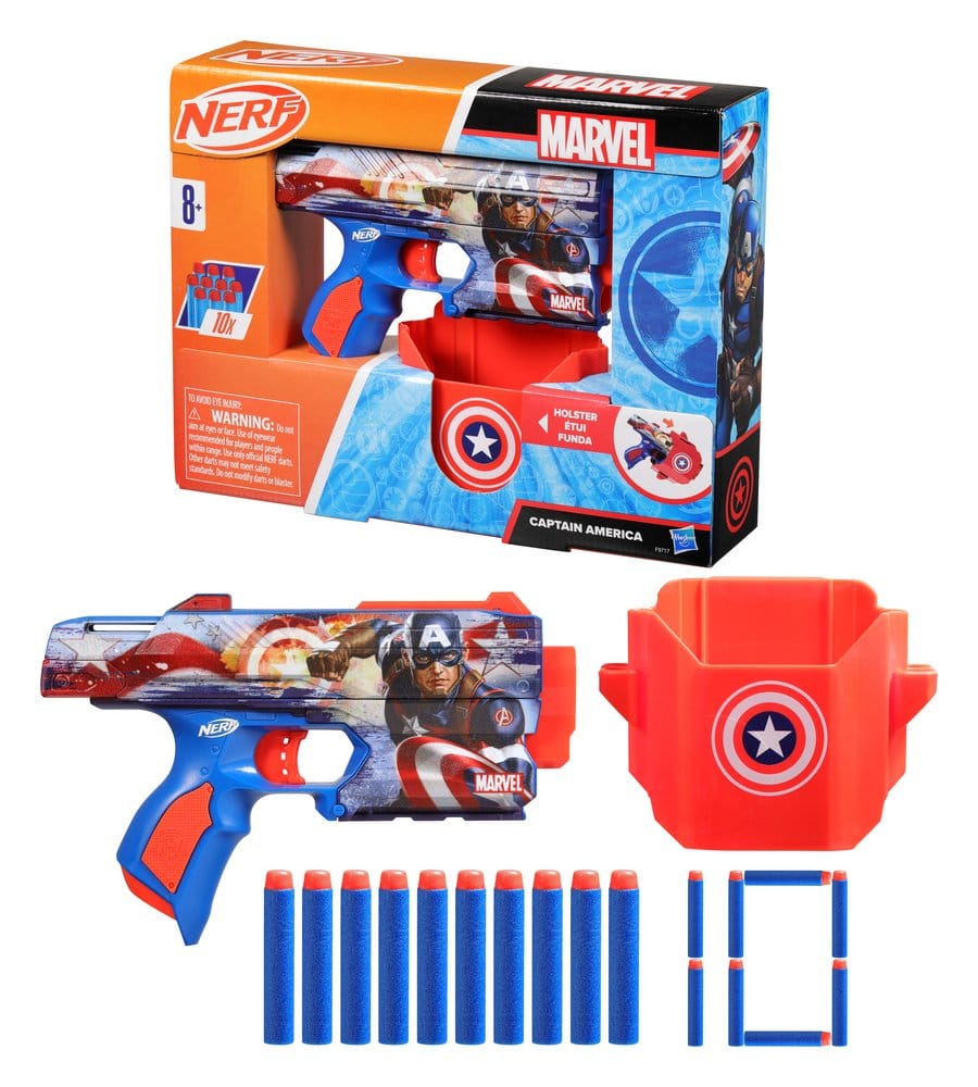 Marvel NERF blaster à fléchettes Captain America