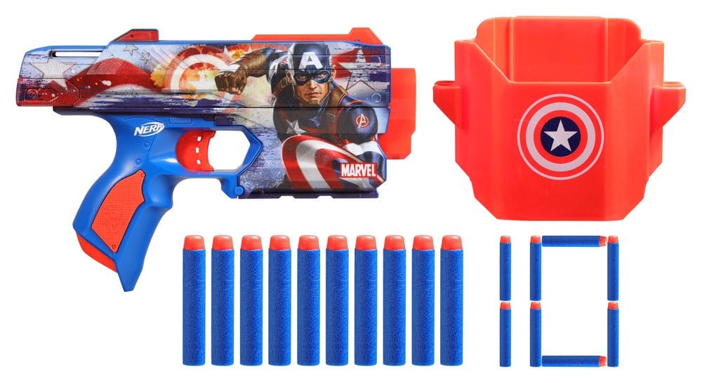 Marvel NERF blaster à fléchettes Captain America