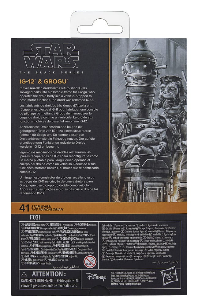 Star Wars: The Mandalorian Black Series pack 2 figurines IG-12 & Grogu 15 cm