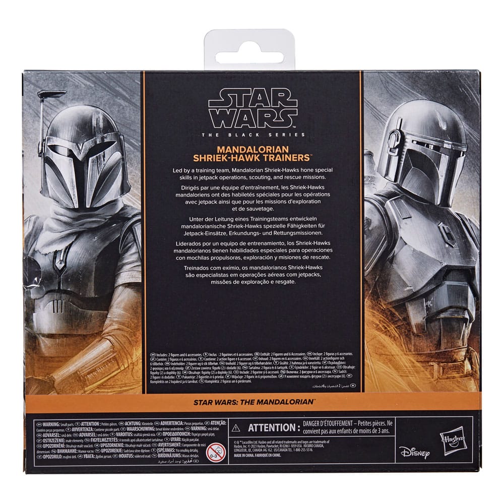 Star Wars: The Mandalorian Black Series pack 2 figurines Mandalorian Shriek-Hawk Trainers 15 cm