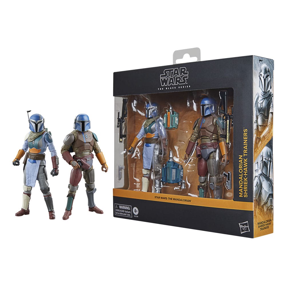 Star Wars: The Mandalorian Black Series pack 2 figurines Mandalorian Shriek-Hawk Trainers 15 cm